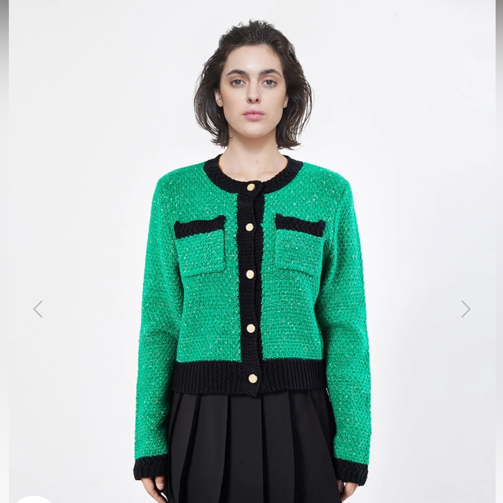 Urban Revivo - CONTRAST TRIM PATCHED POCKET CARDIGAN